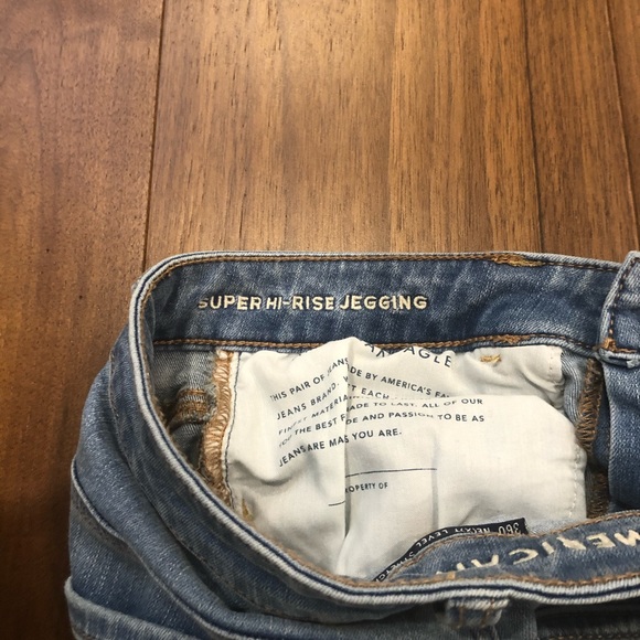 American Eagle Super Hi-Rise Jeggings sz 8 - Picture 6 of 6